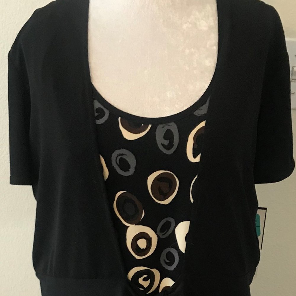 NWT 2 Piece Dress with Fun fabric Size 16